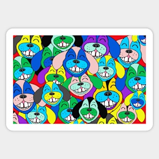 Smiling dogs Mirjam Griffioen Sticker